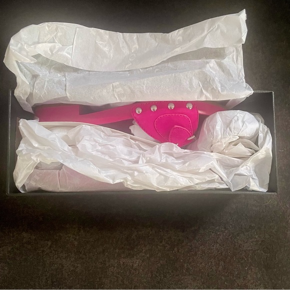 New with Box Coach Bleeker Suede Sandal shocking pink women’s sz 7 - Picture 11 of 16